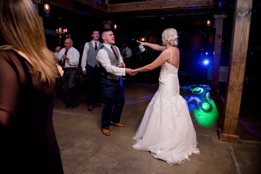 Couple sharing a dance at a BT Sound wedding reception — gallery photo 22
