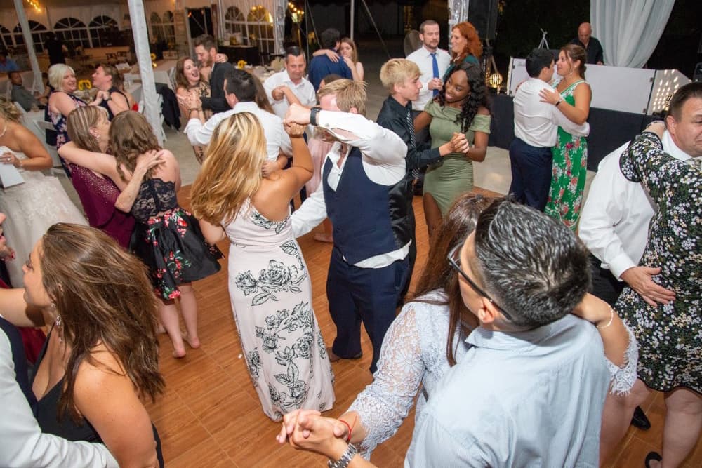 Couple sharing a dance at a BT Sound wedding reception — gallery photo 30
