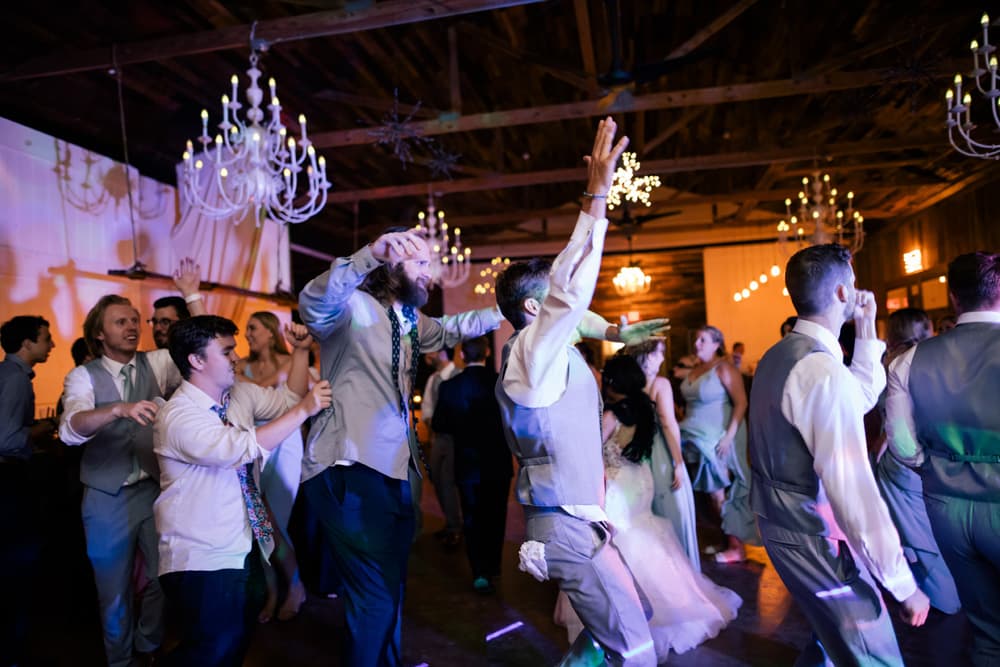 Uplit wedding ballroom with professional DJ production — gallery photo 21